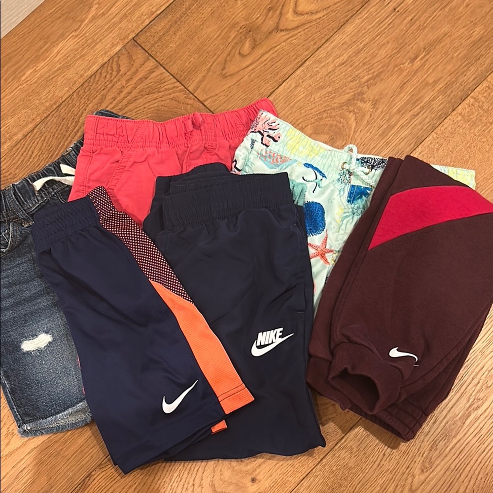 Nike Blue and Orange Athletic Shorts